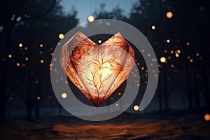 Romantic HeartShaped Paper Lantern Releases