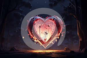 Romantic HeartShaped Paper Lantern Releases