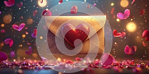 Romantic Love Letter Art