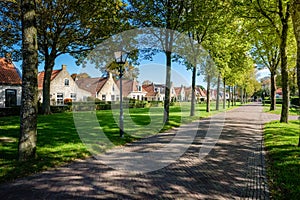 Main street of village on the Wadden Isle of Schiermonnikoog photo