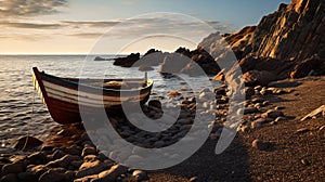 Romantic Mediterranean-inspired Black Rocks Near Water