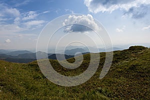 Romantic mountain landscape in summer