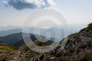 Romantic mountain landscape in summer