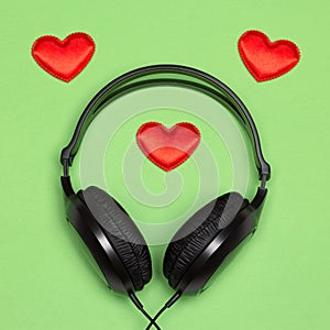 Romantic music tracks playlist concept