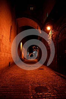 Night streets in jerusalem