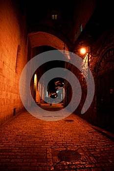 Night streets in jerusalem