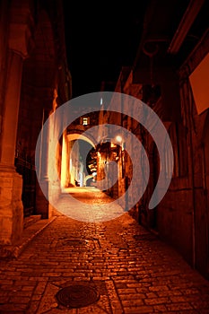 Night streets in jerusalem