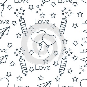 Romantic pattern. Birthday, Valentine's day