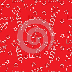 Romantic pattern. Birthday, Valentine\'s day