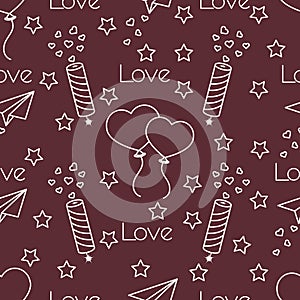 Romantic pattern. Birthday, Valentine\'s day