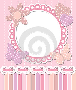 Romantic pink frame