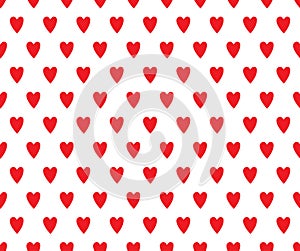 Romantic red hearts modern design seamless pattern vector template