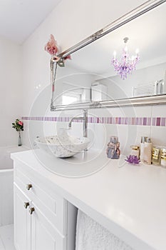 Romantic retro bathroom