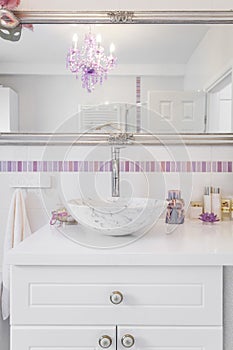 Romantic retro bathroom