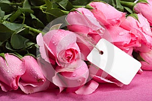 Romantic roses with note