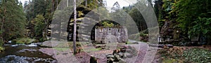 Romantic ruin of Dolsky mlyn in Ceskosaske Svycarsko national park