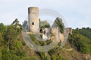 Romantic ruin in the village Dobronice