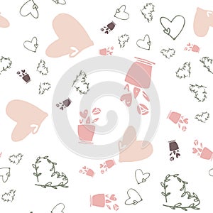 Romantic seamless pattern with hearts for your design