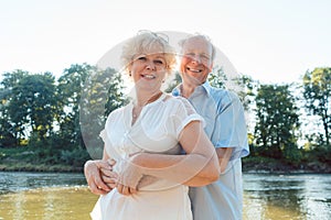 Romantic senior couple enjoying a healthy and active lifestyle