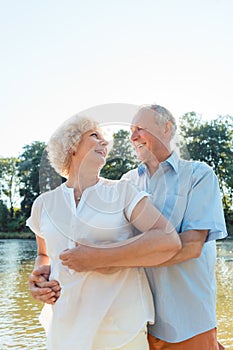 Romantic senior couple enjoying a healthy and active lifestyle