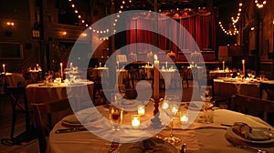 The romantic setting of the candlelit dinner theater adds an extra layer of depth to the emotional performances on stage