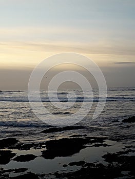 Romantic sky and dramatic sea