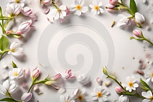 Romantic spring Floral Frame background - Copy Space