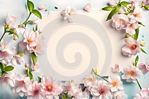 Romantic spring Floral Frame background - Copy Space