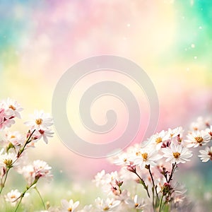 Romantic spring Floral Frame background - Copy Space