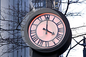 Romantic street clock