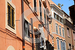 Romantic street in Trastevere district, Rome