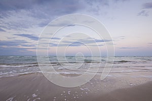 Romantic sunset on the Senigallia beach