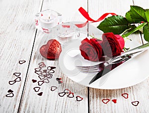 Romantic table setting