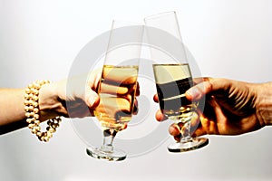 Romantic Toast, whine glass