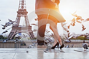 Romantic travel to Paris