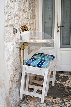 Romantic urban table and chairs for two