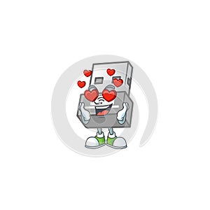 A romantic USB wireless adapter cartoon mascot design style