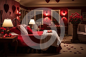 Romantic Valentine Day Bedroom Decor