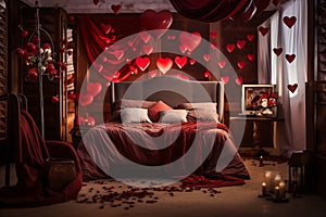 Romantic Valentine Day Bedroom Decor