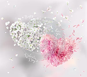 Romantic vector image for Valentine`s Day