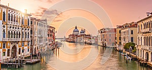 Romantic Venice. Cityscape of old town and Grand Canal