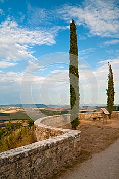 Romantic walk in Tuscany