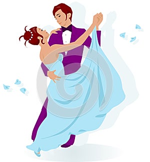 Romantic waltzer couple