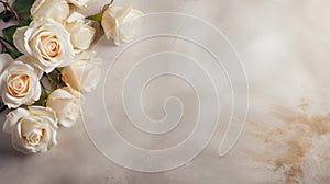 Romantic wedding background with space for vows, flowers, and timeless love