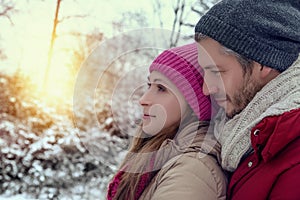 Romantic winter trip