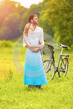 Romantic Young Caucasian Couple Having Romantic Time Together in