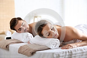 Romantic young couple relaxing