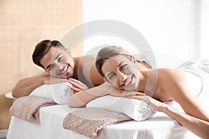 Romantic young couple relaxing