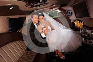 Romantic young couple on wedding-day