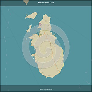 Romblon Island, Philippines, cropped to square. Topo Humanitarian photo